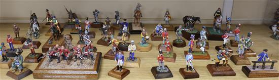 Forty two Hinchcliffe figures, etc.